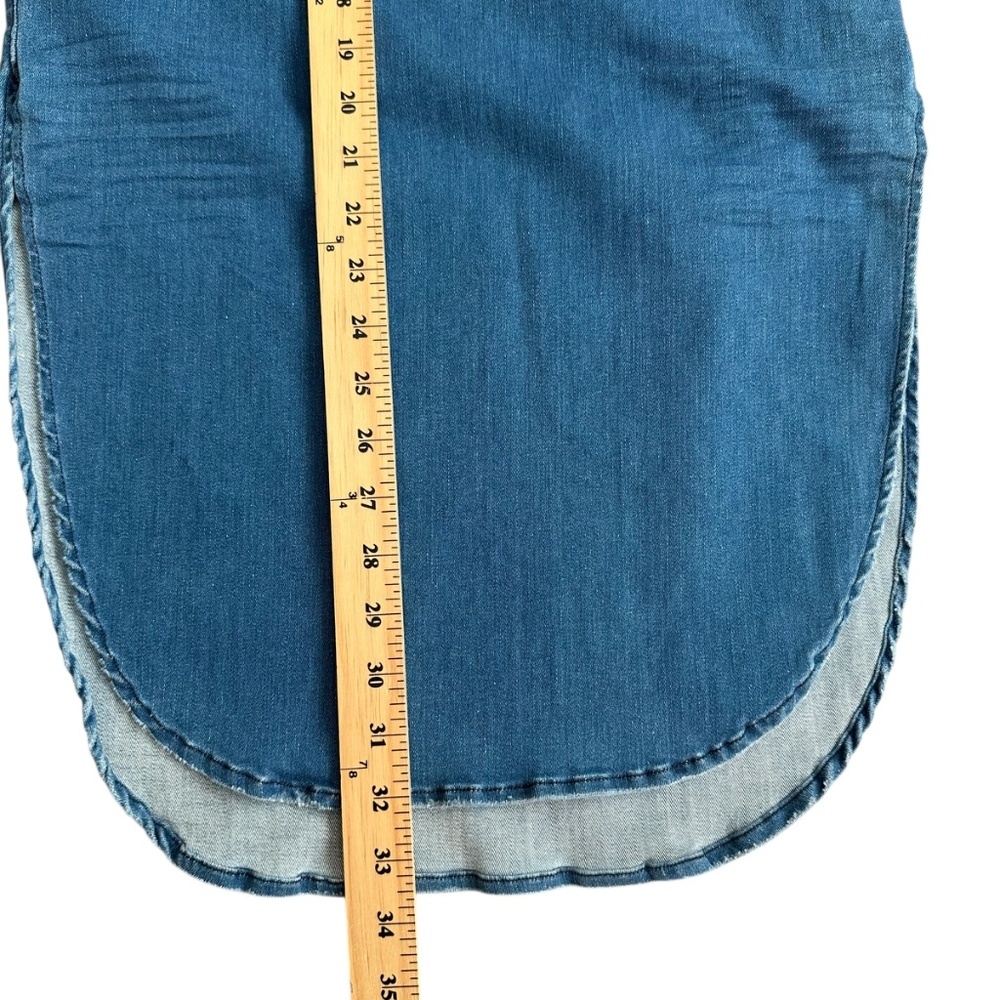 Frank & Eileen Donegal Denim Skirt Size 6 Pull on Slits Western Cowgirl USA Made - Picture 11 of 16